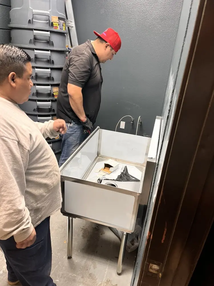 Commercial plumbing and sink installation in Dearborn